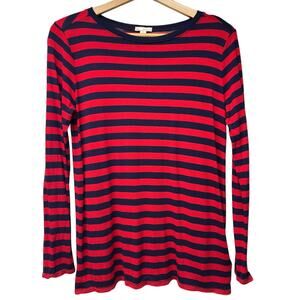 Gap Womens Blue Red Stripe Long Sleeve T Shirt Top Lightweight Size Petite Small